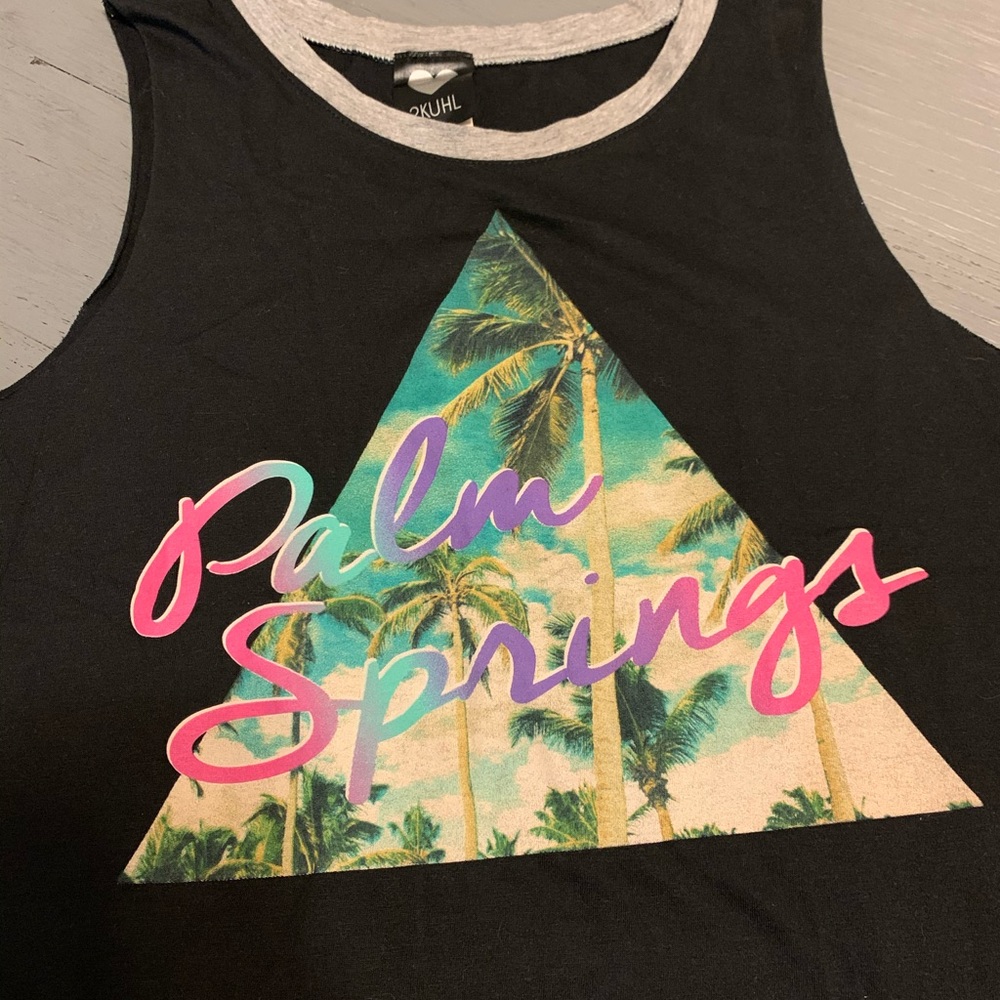 Palm spring sleeveless tee tank S